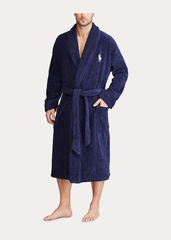 Men's Polo Ralph Lauren Big Pony Cotton Terry Robe | 206857PUJ